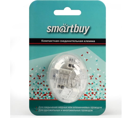 Строительно-монтажная клемма Smartbuy 3 отверстия, розничная упаковка SBE-pwco-3-rp