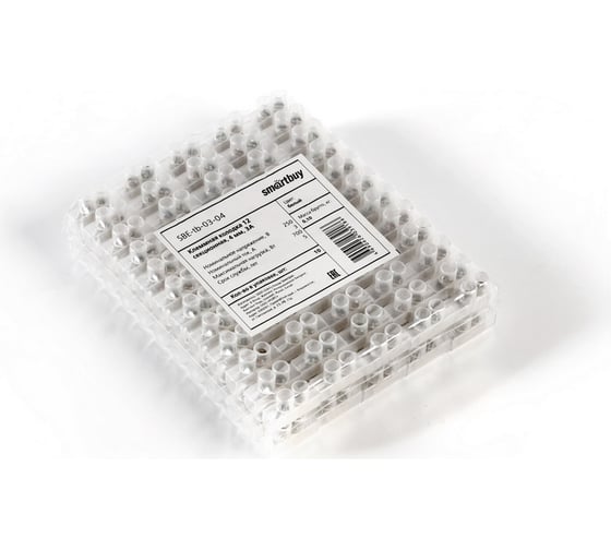 Клеммная секционная колодка Smartbuy 12, 4 мм, 3А SBE-tb-03-04
