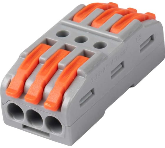 Клеммы строительно-монтажные проходные рычажные Jazzway CMK PTC-3P 4233 450V 32A 0,08-2,5(4,0) мм2 I 5073944
