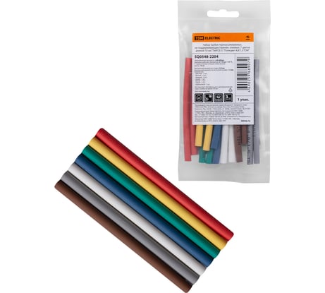 Набор трубок TDM ELECTRIC термоусаживаемых, клеевых ТТкНГ3:1 Полицвет 4,8/1,5 SQ0548-2204
