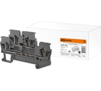 Клеммный безвинтовой двухуровневый зажим TDM ELECTRIC (ДЗКБ) 2,5 мм2 31А серый SQ0822-0067