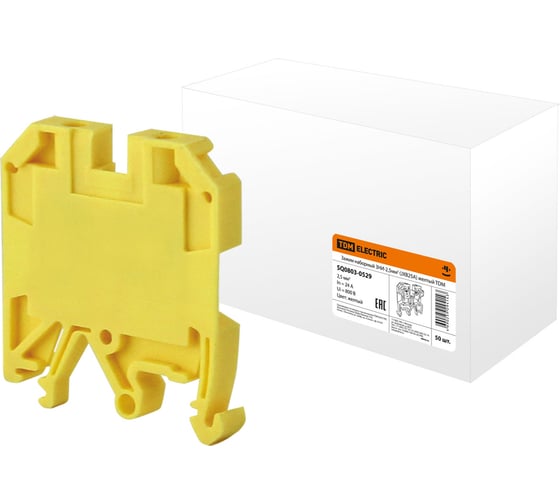 Наборный зажим TDM ELECTRIC ЗНИ-2,5мм2 (JXB25А) желтый SQ0803-0529 1