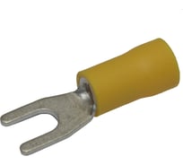 Наконечник вилочный изолированный с ПВХ манжетой KLR KL-V-005504 М4 Желтый уп 100 шт. 11Т5504 11T5504