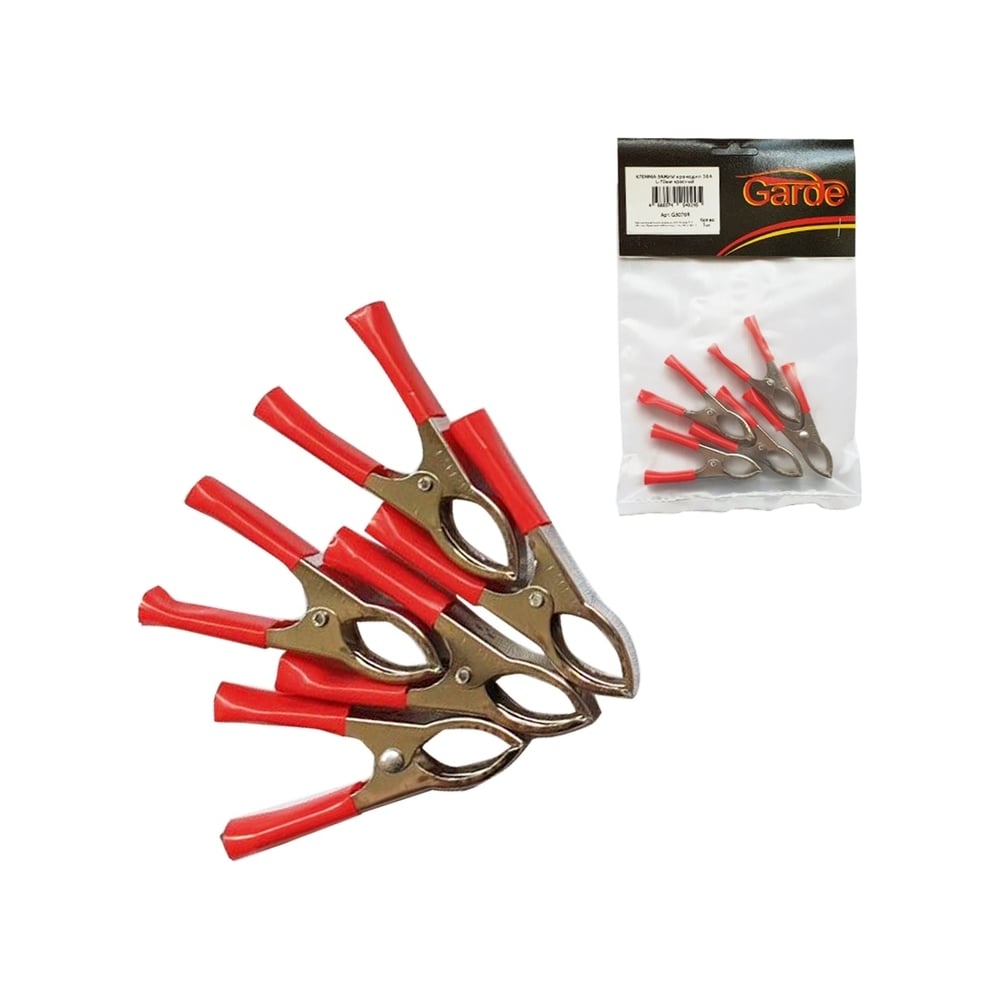 Клемма-зажим крокодил Garde 30А L-70мм красный G3070R - выгодная цена ...