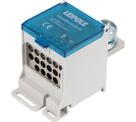 Распределительный блок (коробка) Leipole 400А 690В на DIN-рейку UKK6NB-400/25-70/16x10 5012.112