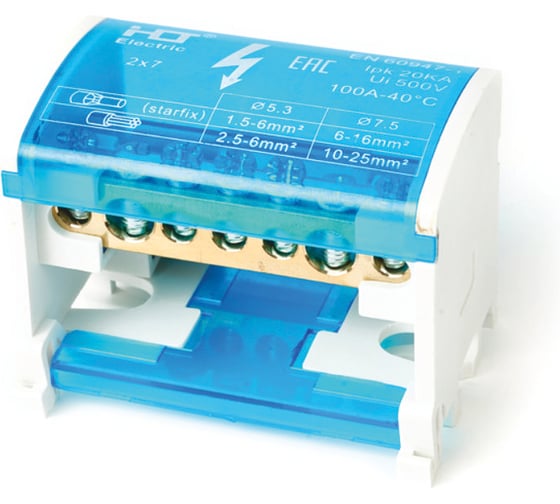 Шины на DIN-рейку в корпусе HLT (кросс-модуль) L+PEN 2x7 081-06-01