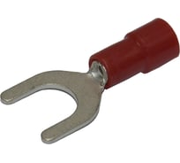 Вилочный изолированный наконечник KLR RNE-615 с нейлоновой манжетой Красный НУ=100шт 6600615