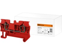 Безвинтовой клеммный зажим TDM ELECTRIC (ЗКБ) 1,5 мм2, 17,5А, красный SQ0822-0087