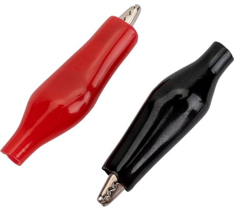 Зажим крокодил для проводов TDM ELECTRIC 3А 40мм в изоляции 1шт+1шт SQ0541-0025