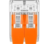 Клемма монтажная соединительная MasterProf 2 x 0,08-(2,5)4,0 кв.мм, рычажная, прозрачная, 5 шт ЭТ.010092