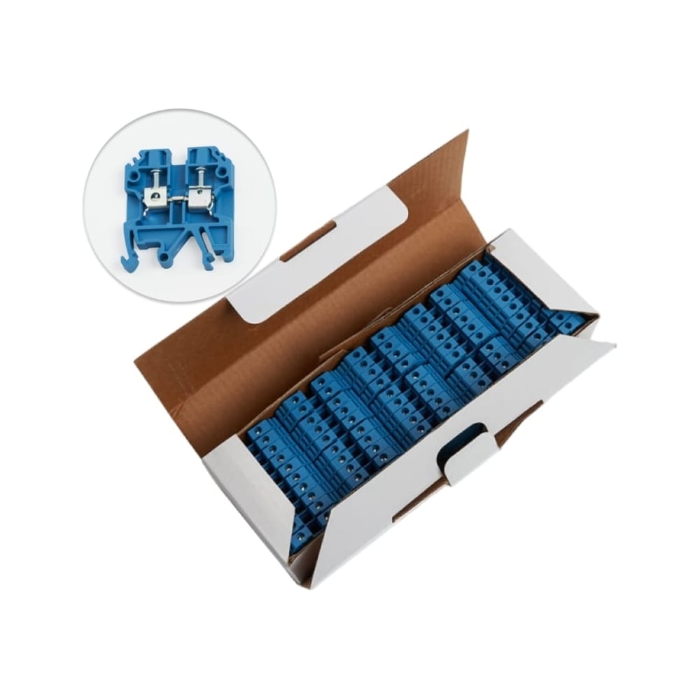 Изолированный наборный зажим (винтовой) STEKKER ЗНИ - 4,0 (JXB4), синий ...