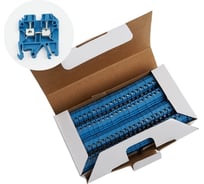 Изолированный наборный зажим (винтовой) STEKKER ЗНИ - 2,5 (JXB2.5), синий 39358