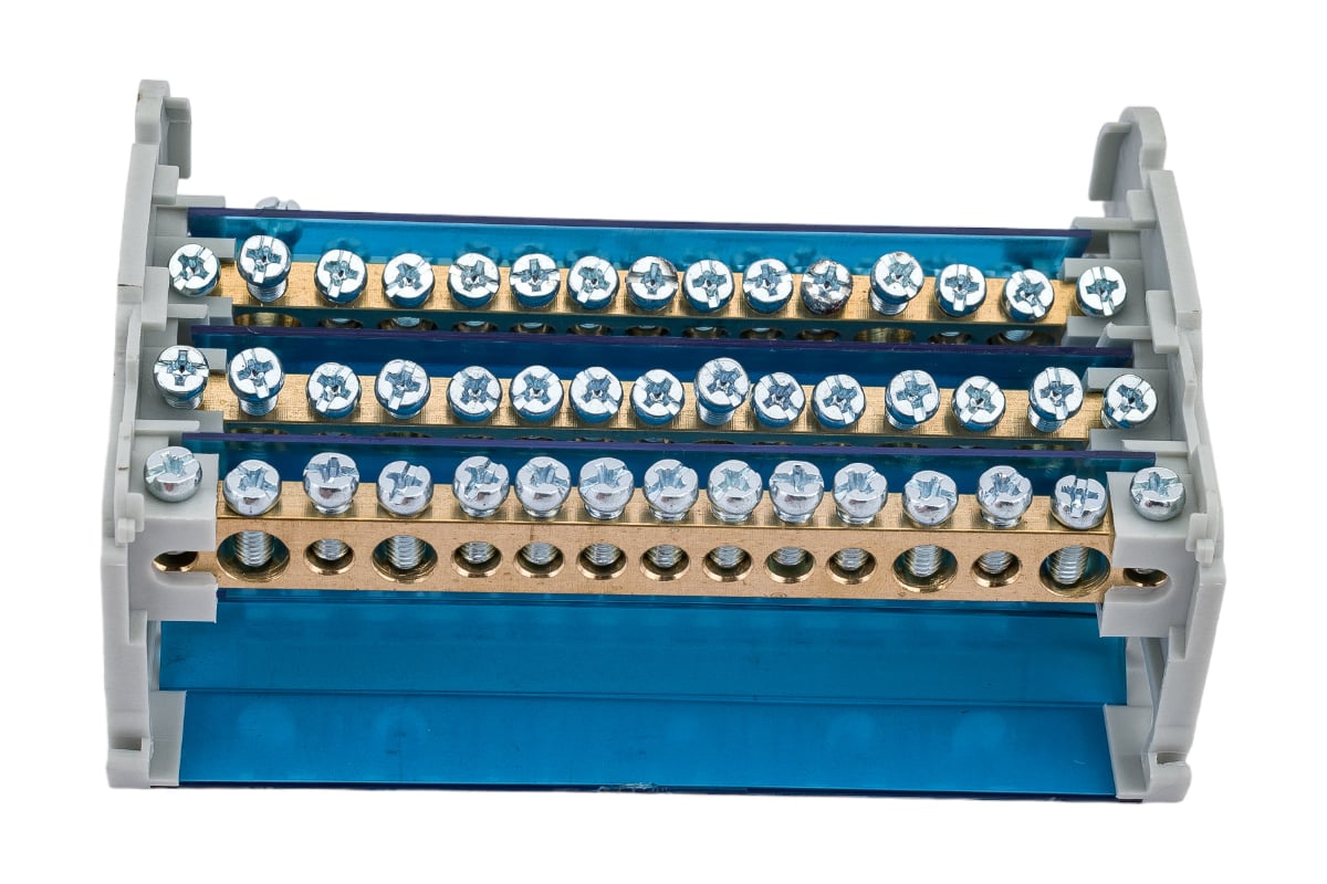 Шины STEKKER на DIN-рейку в корпусе (кросс-модуль) 4x15 3L+PEN LD505 ...