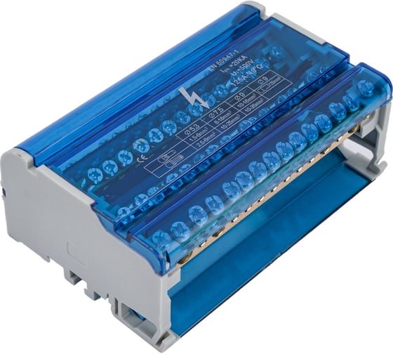 Шины STEKKER на DIN-рейку в корпусе (кросс-модуль) 4x15 3L+PEN LD505-415 39685