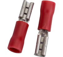 Плоский изолированный наконечник KLR RRD-1288 с манжетой мама 2,8x0,8 Красный НУ=100шт 6501288