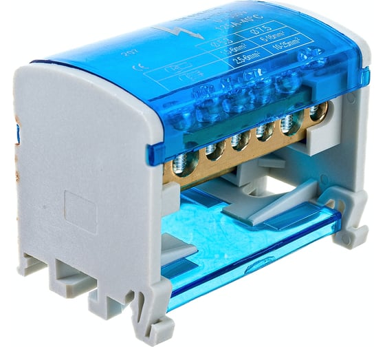 Шина на DIN-рейку в корпусе (кросс-модуль) STEKKER 2x7 L+PEN LD505-207 39680