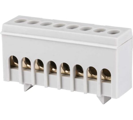 Шина TDM ELECTRIC L фаза, в сером изоляторе, на DIN-рейку, 6x9мм, 8 групп SQ0801-0210