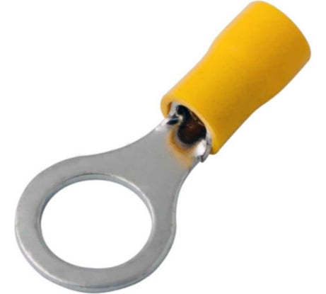 Кольцевой изолированный наконечник REXANT d 10,5 мм 4-6 мм2, НКи 6.0-10 желтый 100 шт 08-0055