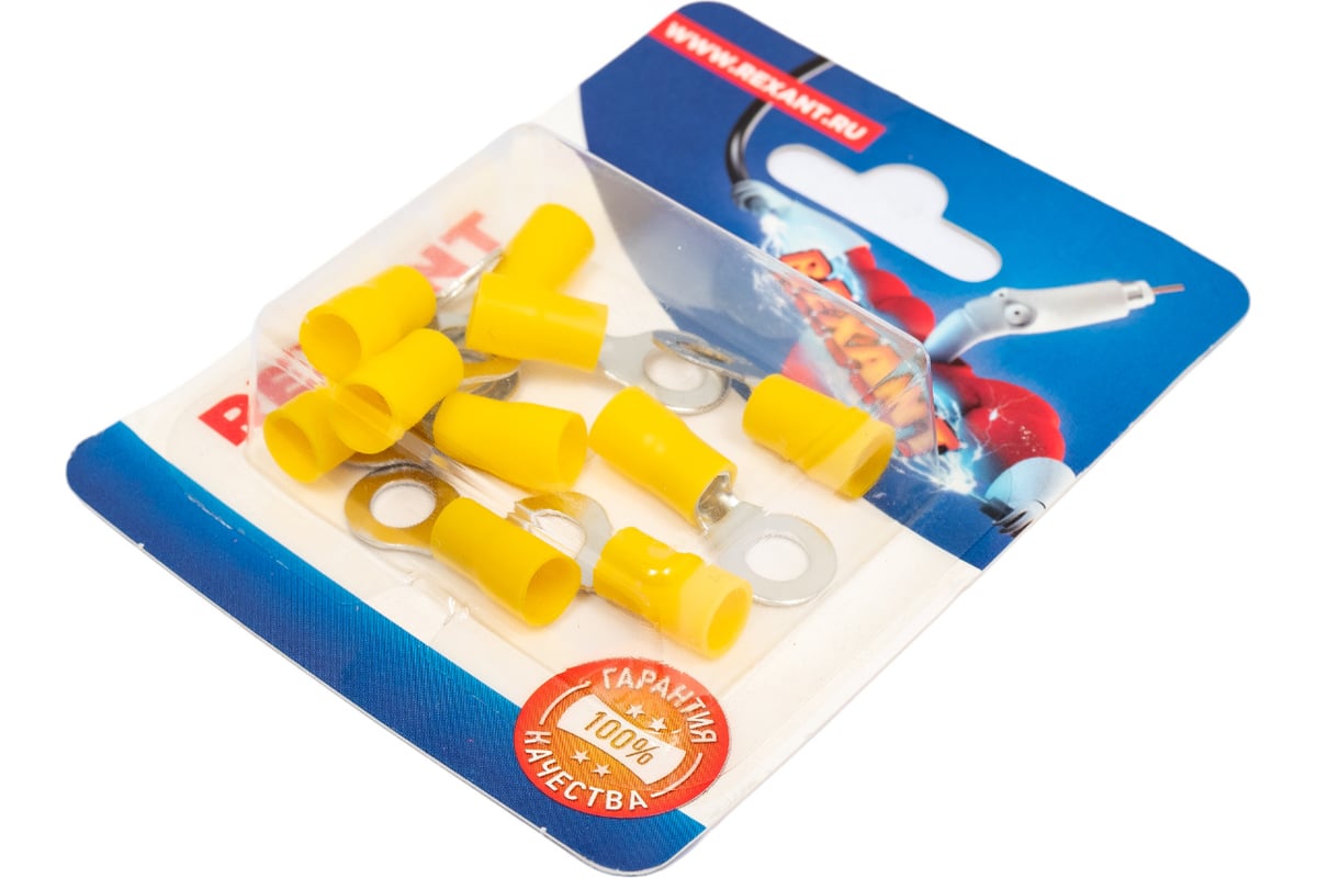Кольцевой изолированный наконечник REXANT d 6,5 мм 4-6мм2 НКи 6.0-6 ...