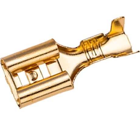 Плоская клемма гнездо REXANT 7,7 мм РП-м 1.5-(6.3) латунь 10 шт 06-0397-A