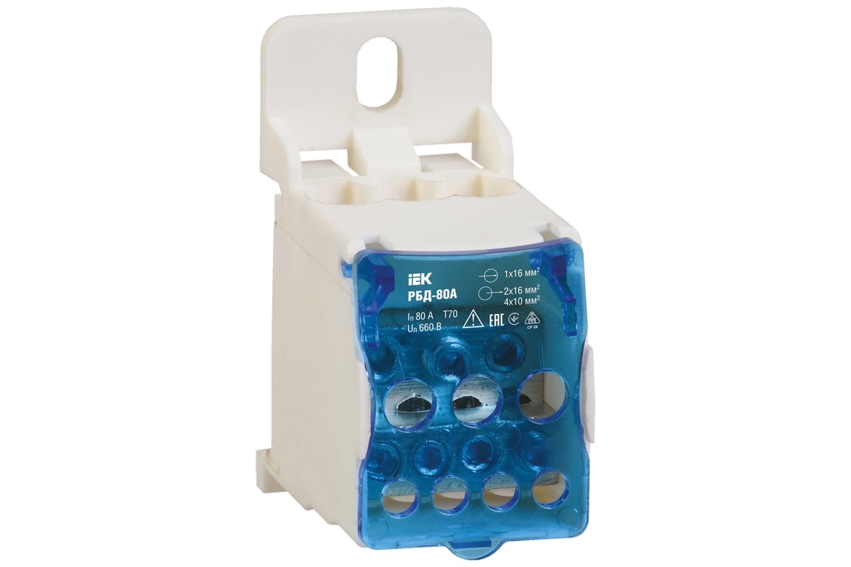 Распределительный блок на DIN-рейку ЭРА NO-122-39 РБД-80А Б0051113 ...