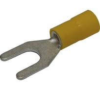 Вилочный изолированный наконечник KLR RNE-606 с нейлоновой манжетой Желтый НУ=100шт 6700606