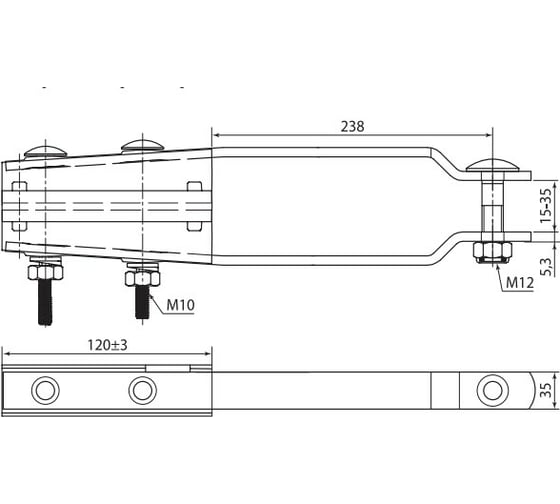 Анкерный зажим TDM ЗАM 4х25-120/27400 (HEL-5507, RPA 470/120) SQ0412-0038
