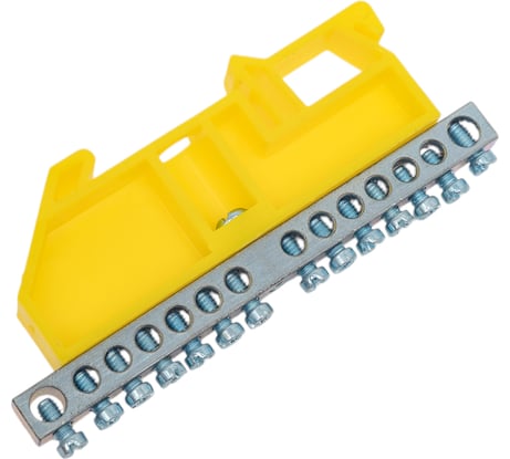 Шина ЭРА PE NO-222-94-1 Земля на на DIN-изол ШНИ-6x9-14 никелированная Д-Желтый, Б0044143