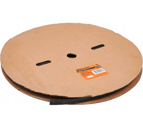 Термоусаживаемая трубка TDM ELECTRIC ТУТнг 12/6 черная (100 м/ролл) SQ0518-0028