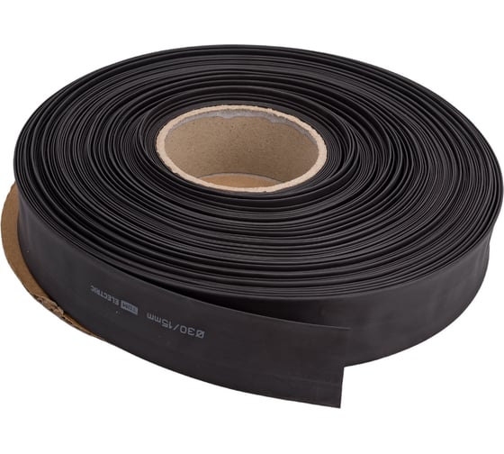 Термоусаживаемая трубка TDM ELECTRIC ТУТнг 30/15 черная (50 м/ролл) SQ0518-0084