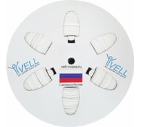 Овальный ПВХ профиль для маркировки проводов Vell WL-036 d 3,6 мм, 200 метров, белый, аналог Partex PO-06 (самозатухающий) 378023