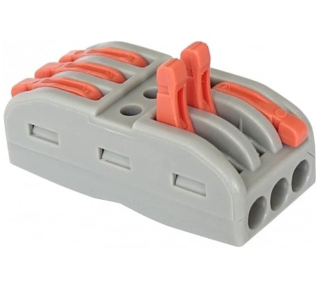 Клемма универсальная строительно - монтажная 3-проводная, двусторонняя, General Lighting Systems GTER5-03, 30 шт, 800485