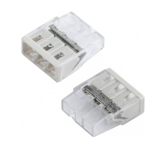 Строительно-монтажная клемма General Lighting Systems GTER6-03 СМК 3-проводная 0.5-2.5 мм2 200 шт 800487 1