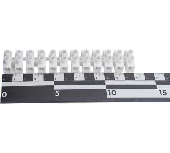 Клеммная винтовая колодка STEKKER, линейка 12 штук, полипропилен, LD226-10A DIY 39893