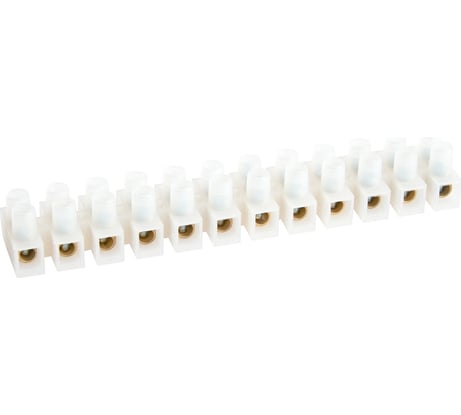 Клеммная винтовая колодка STEKKER, линейка 12 штук, полиамид, LD225-3A DIY 39891