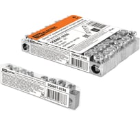 Шина нулевая "N" 6х9мм 8/1 TDM ELECTRIC, 8 групп/крепеж по центру, никелированная SQ0801-0336