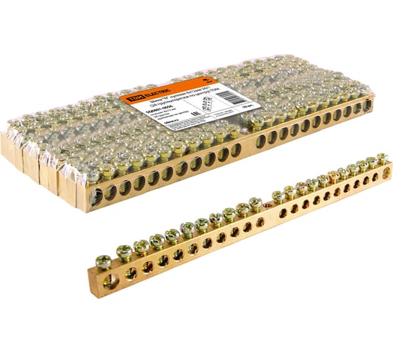 Нулевая N шина TDM 8х12мм 24/1 (24 группы/крепеж по центру) SQ0801-0056 1