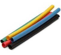 Набор термоусаживаемой трубки КВТ 5 цветов размер 50/25 85300