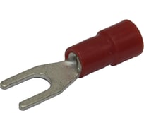 Вилочный изолированный наконечник KLR RNE-415 с нейлоновой манжетой Красный НУ=100шт 6600415