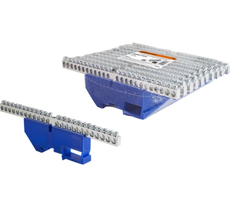 N нулевая шина TDM ELECTRIC с изолятором на DIN-рейку 6x9мм стойка бол. 24 группы никелированная SQ0801-0333