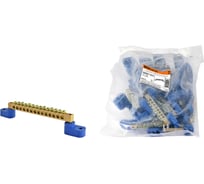 Шина TDM ELECTRIC N нулевая 6х9мм на двух угл. изоляторах 14 групп SQ0801-0035