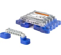 Шина нулевая "N" 6х9мм на двух угловых изоляторах 8 групп TDM ELECTRIC, никелированная SQ0801-0312