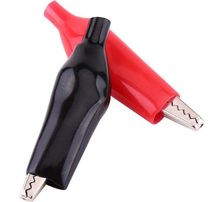 Комплект зажимов "крокодил" Вымпел 50 мм (красный + черный) 5256