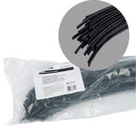 Термоусадочная трубка STEKKER 6,0/3,0, длина 100 см., усадка 2:1, черный (50шт в упак), 39730