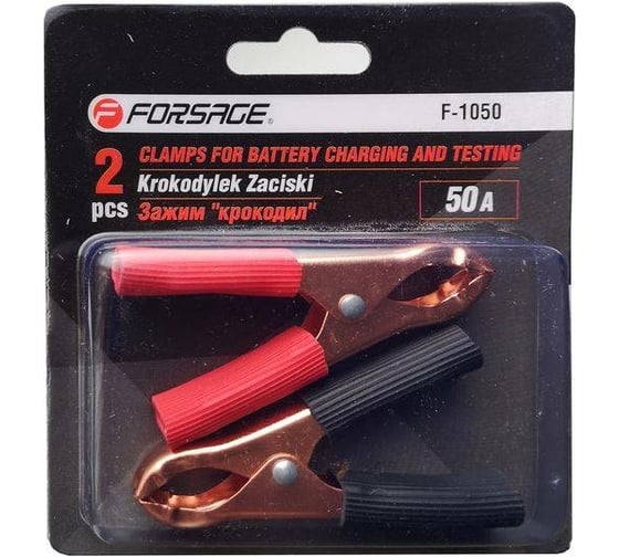 Зажимы для зарядки и тестирования аккумулятора Forsage 50A, в блистере 47295 F-1050
