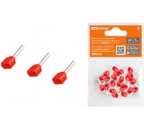Штыревой втулочный изолированный наконечник TDM ELECTRIC НШвИ (2) 1,5x12, двойной, 20 штук SQ0568-0052