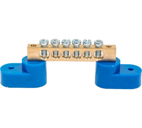 Нулевая шина на двух изоляторах REXANT 6 групп 11-2325