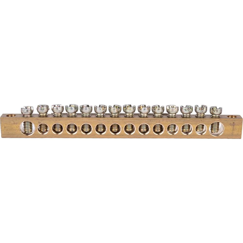 Шина PEN земля-ноль REXANT 6x9 мм 14/2 14 групп/крепеж по краям 11-2369 ...