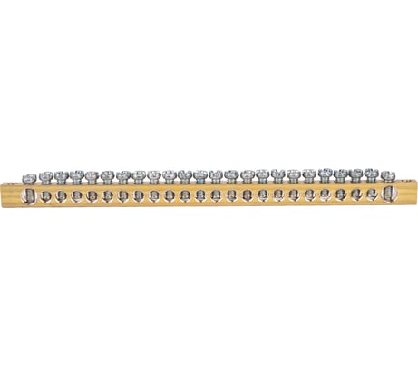 Шина PEN земля-ноль REXANT 6x9 мм 24/2 24 группы/крепеж по краям 11-2371