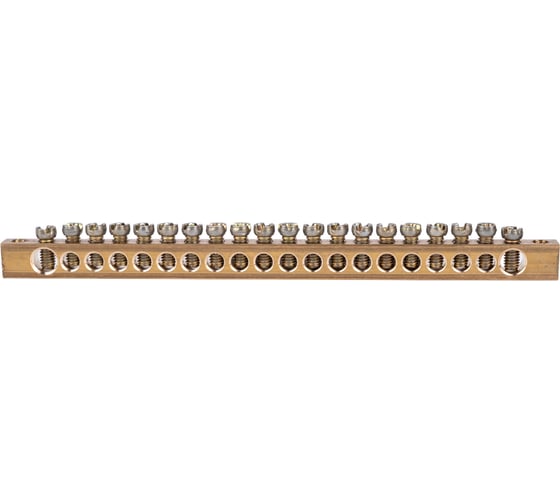 Шина PEN земля-ноль REXANT 6x9 мм 20/2 20 групп/крепеж по краям 11-2370